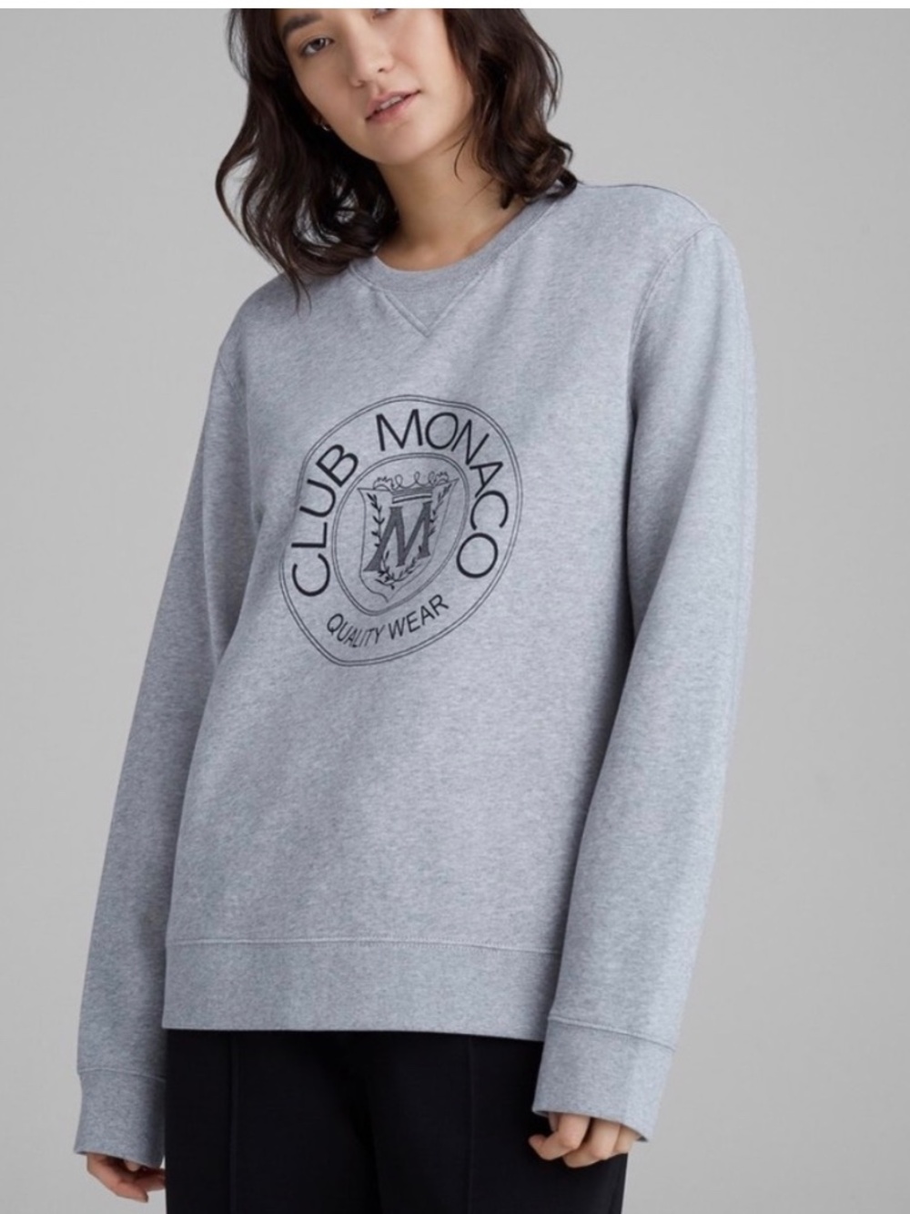 Club Monaco Heritage Crest Sweatshirt Gray